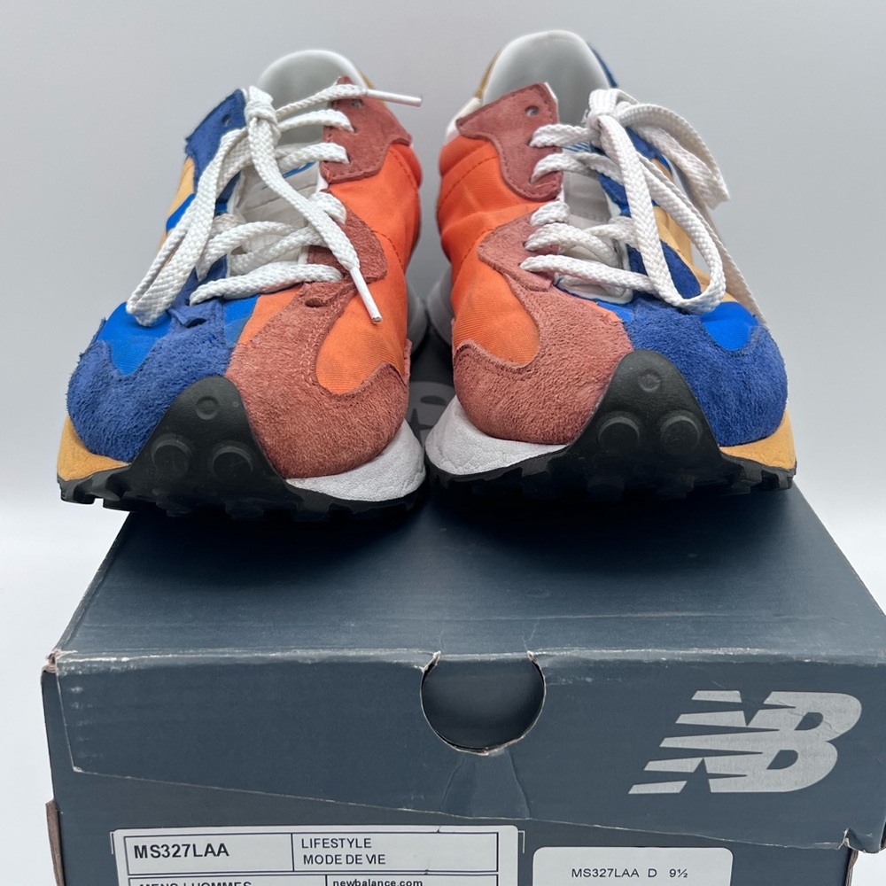 New Balance 327 Blue Orange Men’s Size 9.5 MS327LAA - Picture 2 of 13